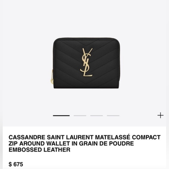 Saint Laurent Cassandre Matelasse compact zip around wallet - Picture 11 of 12